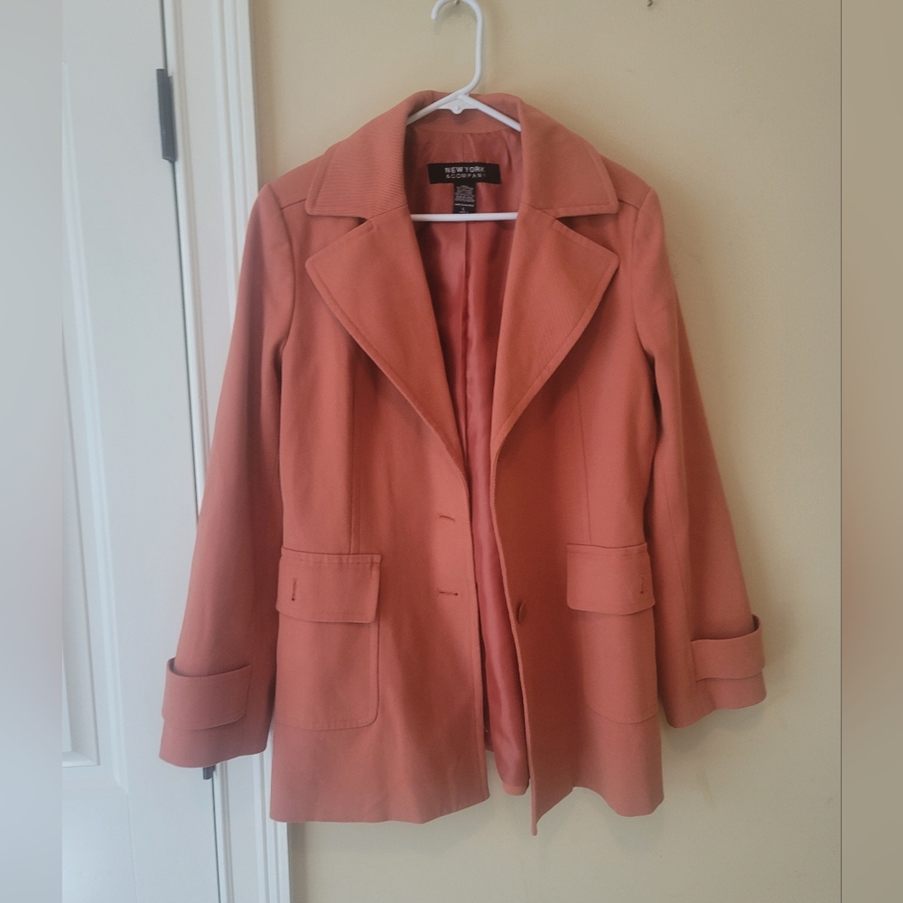 New York & Company Salmon Jacket Coat